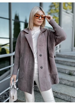 płaszcz alpaka oreo ciemny fiolet one size ze sklepu UBRA w kategorii Płaszcze damskie - zdjęcie 186428926