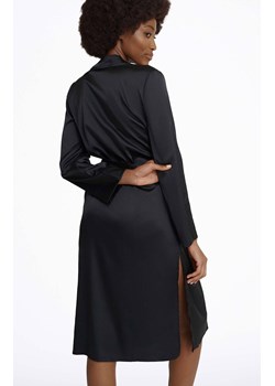 Czarny damski szlafrok Marigold 41156-99X, Kolor czarny, Rozmiar S, Esotiq ze sklepu Intymna w kategorii Szlafroki damskie - zdjęcie 186429175