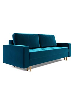 Niebieska sofa rozkładana z funkcją spania S2-K75 ze sklepu Edinos.pl w kategorii Sofy i kanapy - zdjęcie 186429329