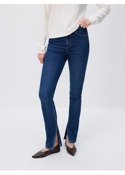 Reserved - Jeansy slim fit z rozcięciem - granatowy ze sklepu Reserved w kategorii Jeansy damskie - zdjęcie 186430609
