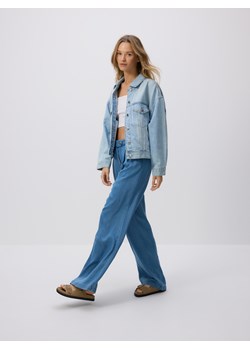 Reserved - Jeansy wide leg z lyocellu - niebieski ze sklepu Reserved w kategorii Jeansy damskie - zdjęcie 186430785