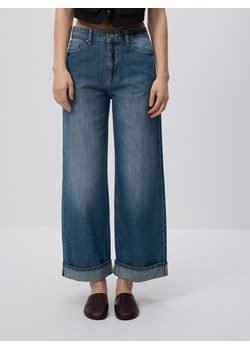 Reserved - Jeansy wide leg - granatowy ze sklepu Reserved w kategorii Jeansy damskie - zdjęcie 186430975