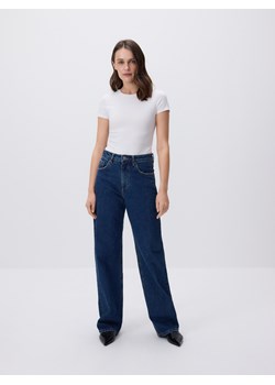 Reserved - Jeansy wide leg - granatowy ze sklepu Reserved w kategorii Jeansy damskie - zdjęcie 186431489