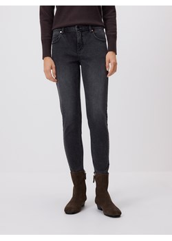 Reserved - Jeans slim fit mid rise - szary ze sklepu Reserved w kategorii Jeansy damskie - zdjęcie 186431569