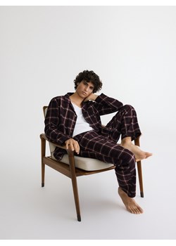 Reserved - Dwuczęściowa piżama w kratę - mahoniowy ze sklepu Reserved w kategorii Piżamy męskie - zdjęcie 186432055