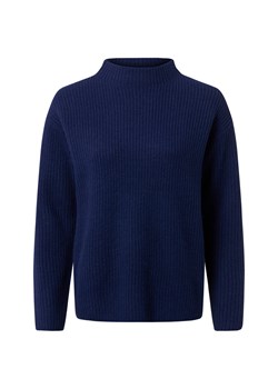 Marie Lund Sweter damski z dzianiny merino Kobiety Wełna merino granatowy jednolity ze sklepu vangraaf w kategorii Swetry damskie - zdjęcie 186432466