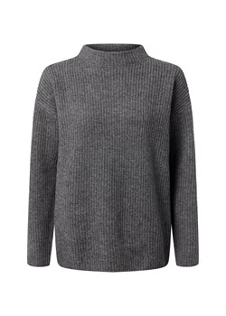 Marie Lund Sweter damski z dzianiny merino Kobiety Wełna merino antracytowy marmurkowy ze sklepu vangraaf w kategorii Swetry damskie - zdjęcie 186432467