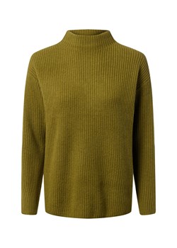 Marie Lund Sweter damski z dzianiny merino Kobiety Wełna merino oliwkowy jednolity ze sklepu vangraaf w kategorii Swetry damskie - zdjęcie 186432468