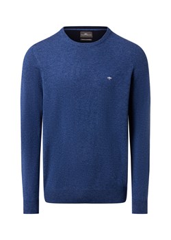 Fynch-Hatton Męski wełniany sweter z zawartością kaszmiru Mężczyźni Wełna indygo marmurkowy ze sklepu vangraaf w kategorii Swetry męskie - zdjęcie 186432476