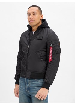 Alpha Industries Męska kurtka bomberka - MA-1 Two Tone Hood Mężczyźni Sztuczne włókno czarny jednolity ze sklepu vangraaf w kategorii Kurtki męskie - zdjęcie 186432506