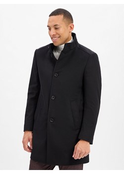 JOOP! Męski wełniany płaszcz z zawartością kaszmiru - Maron Mężczyźni czarny jednolity ze sklepu vangraaf w kategorii Płaszcze męskie - zdjęcie 186432517