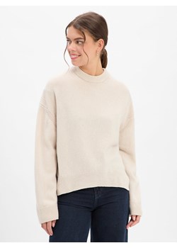 Drykorn Damski sweter z wełny dziewiczej - Liziela Kobiety wełna ze strzyży beżowy jednolity ze sklepu vangraaf w kategorii Swetry damskie - zdjęcie 186432526