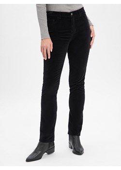 BRAX Aksamitne spodnie - Mary Kobiety Bawełna czarny jednolity ze sklepu vangraaf w kategorii Spodnie damskie - zdjęcie 186432528