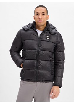 KARL LAGERFELD Pikowana kurtka męska Mężczyźni czarny jednolity ze sklepu vangraaf w kategorii Kurtki męskie - zdjęcie 186432536