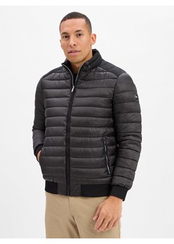 KARL LAGERFELD Pikowana kurtka męska Mężczyźni czarny jednolity ze sklepu vangraaf w kategorii Bluzy męskie - zdjęcie 186432537