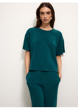 Mohito - T-shirt z dodatkiem modalu - zielony ze sklepu Mohito w kategorii Bluzki damskie - zdjęcie 186433855