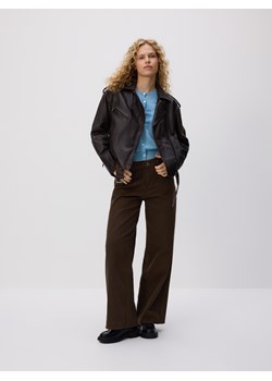Reserved - Jeansy wide leg - brązowy ze sklepu Reserved w kategorii Jeansy damskie - zdjęcie 186435129
