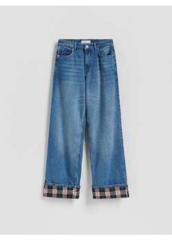 Reserved - Jeansy wide leg - niebieski ze sklepu Reserved w kategorii Jeansy damskie - zdjęcie 186435349