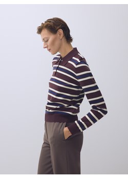 Reserved - Wełniany sweter polo - wielobarwny ze sklepu Reserved w kategorii Swetry damskie - zdjęcie 186436057