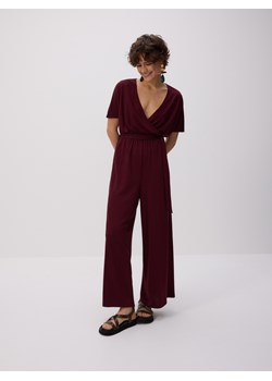 Reserved - Kombinezon z modalem - bordowy ze sklepu Reserved w kategorii Kombinezony damskie - zdjęcie 186437049