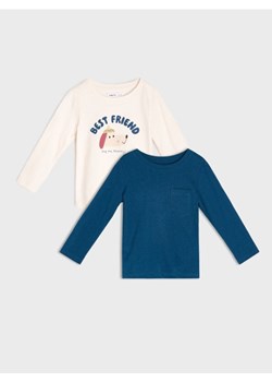 Sinsay - Koszulki z długimi rękawami 2 pack - kremowy - id: 109FX-01X - marki Sinsay - 186437898 Sinsay - Koszulki z długimi rękawami 2 pack - kremowy ze sklepu Sinsay w kategorii Kaftaniki i bluzki - zdjęcie 186437898