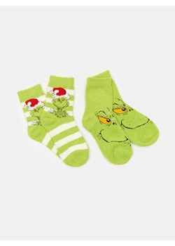 Sinsay - Skarpetki 2 pack Grinch - wielobarwny - id: 904FZ-MLC - marki Sinsay - 186438027 Sinsay - Skarpetki 2 pack Grinch - wielobarwny ze sklepu Sinsay w kategorii Skarpetki dziecięce - zdjęcie 186438027
