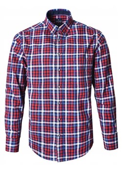 Casualowa Koszula, Kołnierzyk Button Down - Pako Jeans - Czerwona w Kratkę KSDCpjnsAMES ze sklepu JegoSzafa.pl w kategorii Koszule męskie - zdjęcie 186440539