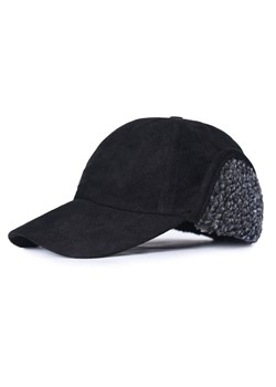 Czapka z Daszkiem (Ocieplana), Nauszniki - Pako Jeans - Czarna CPAPJNSDASZEK1221 ze sklepu JegoSzafa.pl w kategorii Czapki z daszkiem męskie - zdjęcie 186440557