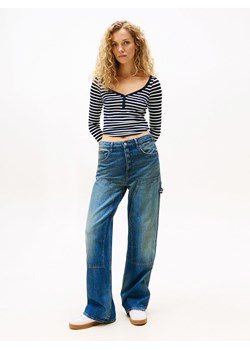 TOMMY JEANS Koszulka w kolorze granatowo-białym ze sklepu Limango Polska w kategorii Bluzki damskie - zdjęcie 186442726