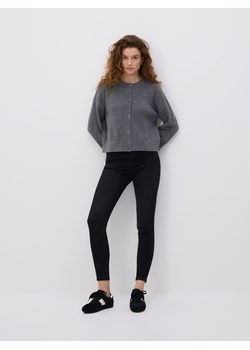 Reserved - Jeansy slim fit z przetarciami - czarny ze sklepu Reserved w kategorii Jeansy damskie - zdjęcie 186445428