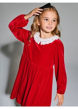 Sinsay - Welurowa sukienka - czerwony - id: 203GA-33X - marki Sinsay - 186447187 Sinsay - Welurowa sukienka - czerwony ze sklepu Sinsay w kategorii Sukienki dziewczęce - zdjęcie 186447187