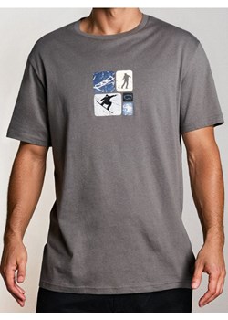 Sinsay - Bawełniana koszulka z nadrukiem - szary ze sklepu Sinsay w kategorii T-shirty męskie - zdjęcie 186447396