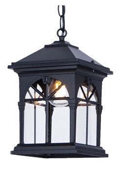 Czarna lampa zewnętrzna wisząca retro - S518-Boriko ze sklepu Edinos.pl w kategorii Oświetlenie ogrodowe - zdjęcie 186447587