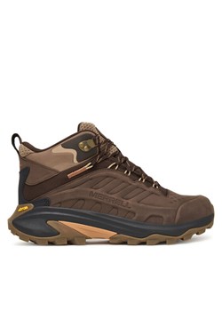 Merrell Trekkingi Moab Speed 2 Leather MID Waterproof J038041 Brązowy ze sklepu MODIVO w kategorii Buty trekkingowe męskie - zdjęcie 186450516