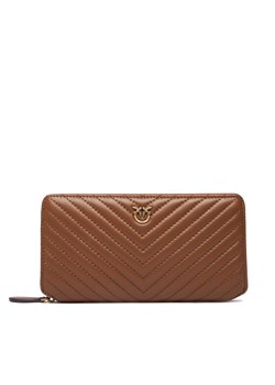 PINKO Portfel Ryder Zip Around AI 25-26 PCPL 100250 A0GK Brązowy ze sklepu MODIVO w kategorii Portfele damskie - zdjęcie 186450545