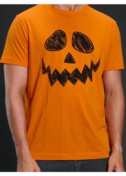 Sinsay - Koszulka z nadrukiem - pomarańczowy ze sklepu Sinsay w kategorii T-shirty męskie - zdjęcie 186453667