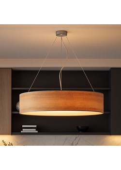 Duża lampa wisząca do salonu z abażuren PORTO ECO fi - 100 cm - kolor orzechowy - id: 10160 - marki Ciekot Partners Sp. Z O. O. - 186453687 Duża lampa wisząca do salonu z abażuren PORTO ECO fi - 100 cm - kolor orzechowy ze sklepu Lysne w kategorii Lampy wiszące - zdjęcie 186453687