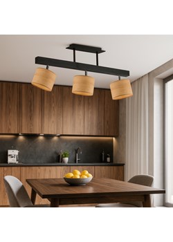 Skandynawska lampa sufitowa drewniana HOLLYWOOD ECO z abażurami imitującymi fornir ze sklepu Lysne w kategorii Lampy wiszące - zdjęcie 186453696