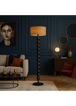 Czarna lampa stojąca w stylu skandynawskim GIZA ECO ze stelażem z kul ze sklepu Lysne w kategorii Lampy podłogowe - zdjęcie 186453767