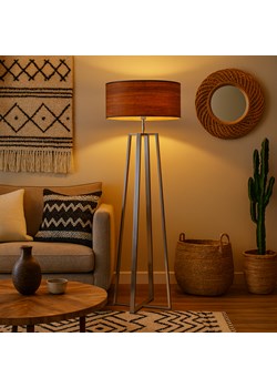 Srebrna lampa stojąca do salonu MOSS ECO ze sklepu Lysne w kategorii Lampy podłogowe - zdjęcie 186453819