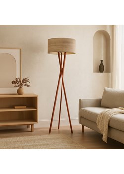 Drewniana lampa stojąca do salonu ELX ECO ze sklepu Lysne w kategorii Lampy podłogowe - zdjęcie 186453886