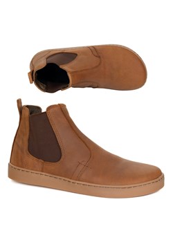 Buty męskie sztyblety barefoot skórzane Olivier 100KZ jasnobrązowe ze sklepu butyolivier w kategorii Buty zimowe męskie - zdjęcie 186453978