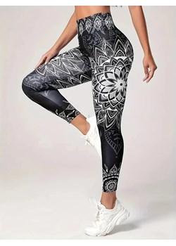 Legginsy damskie z nadrukiem - Czarny S ze sklepu Intimica.pl w kategorii Spodnie damskie - zdjęcie 186455826