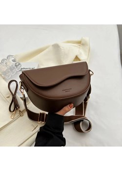 Mała torba crossbody z szerokim paskiem - Brązowy ze sklepu Intimica.pl w kategorii Listonoszki - zdjęcie 186455938