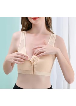 Modelujący biustonosz z zapięciem z przodu - Kremowy S - id: 9511041499465 - marki Intimica - 186456048 Modelujący biustonosz z zapięciem z przodu - Kremowy S ze sklepu Intimica.pl w kategorii Biustonosze - zdjęcie 186456048