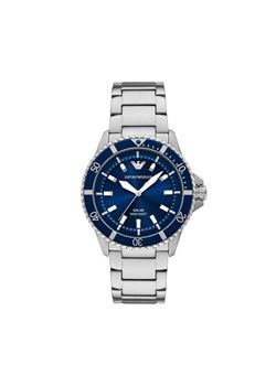 Zegarek Emporio Armani World Explorer AR11697 Srebrny ze sklepu eobuwie.pl w kategorii Zegarki - zdjęcie 186456926