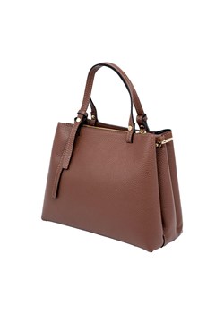 Torebka skórzana Felicita brązowa Genuine Leather ze sklepu Rafallo w kategorii Kuferki - zdjęcie 186461065