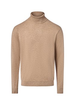 Andrew James Sweter z dodatkiem kaszmiru Mężczyźni Wełna beżowy marmurkowy ze sklepu vangraaf w kategorii Swetry męskie - zdjęcie 186461068