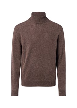 Andrew James Sweter z dodatkiem kaszmiru Mężczyźni Wełna czekoladowy marmurkowy ze sklepu vangraaf w kategorii Swetry męskie - zdjęcie 186461069