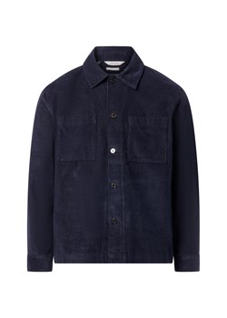 Selected Bluza męska - SLHRegtate Mężczyźni Regular Fit Bawełna granatowy jednolity ze sklepu vangraaf w kategorii Koszule męskie - zdjęcie 186461098